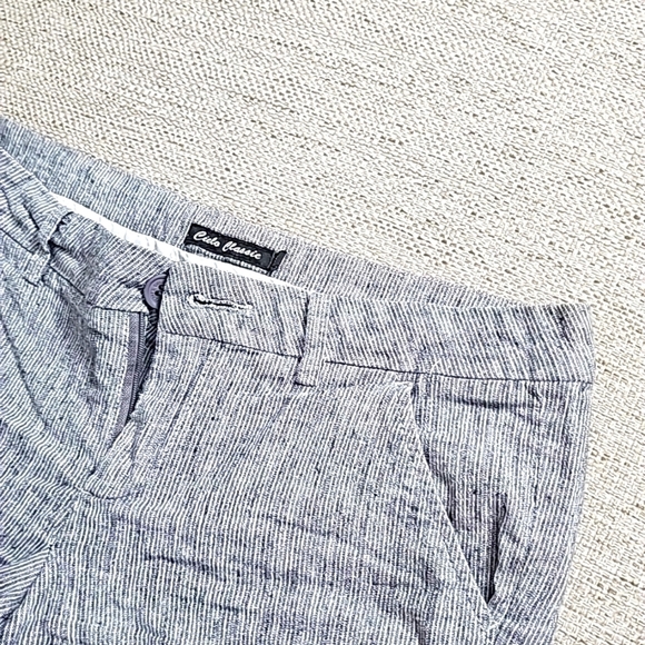 Cielo Classic linen Shorts Gray/white size medium - Picture 2 of 8
